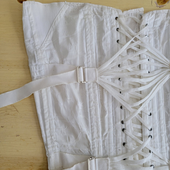 Vintage Sears Fan Corsette Gorgeous Lace Up Waist Trainer Support Cosplay - Picture 3 of 16